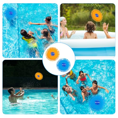 UYGTHI Wasser Frisbee 2 Stück, Soft Wasserspielzeug für Kinder und Erwachsene, Pool Spielzeug Kinder Aus Schaumstoff, Strandspiele Wasser-Wurfscheibe Ø17cm, Weich, Leicht, Wasserdicht