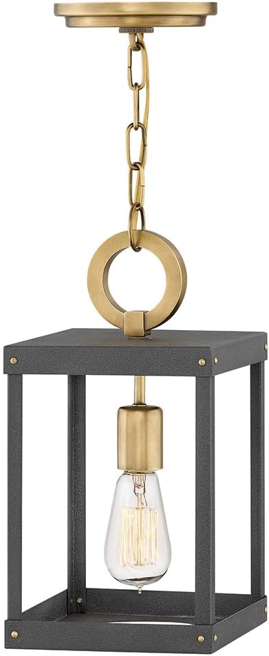 Hinkley Porter Collection One Light Pendant, Heritage Brass