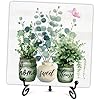 Home Sweet Home Decor Sign, Rustic Home Wooden Sign With Metal Stand, Farmhouse Home Sign Decor, For Home Office Desk Decor, Gifts For Family Friends Coworker, A23