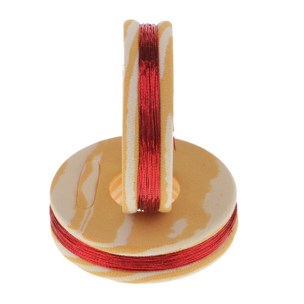 WINTI 2pcs Fishing Rod Guide Ring Wrapping Line Tying Thread Fix Line Red