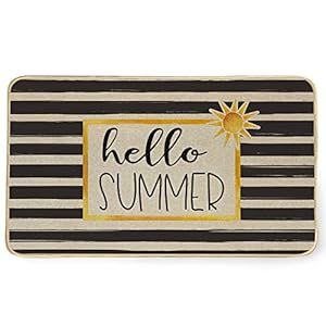Hello Summer Doormat 17 x 29 Inch, Seasonal Sunshine Decor Door Mat Entryway Rugs for Indoor Outdoor Entrance Floor DM069 Hello Summer Doormat 17 x 29 Inch Seasonal Sunshine Decor Door Mat Entryway Rugs for Indoor Outdoor Entrance Floor DM069