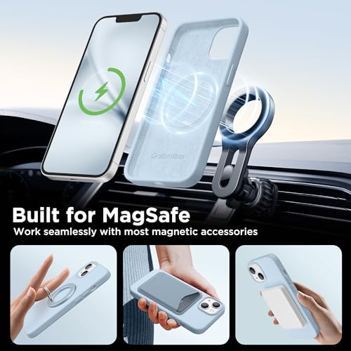 Image of GolbinBox Magnetic for iPhone 13 /14 Case, Silicone Cover, Blue