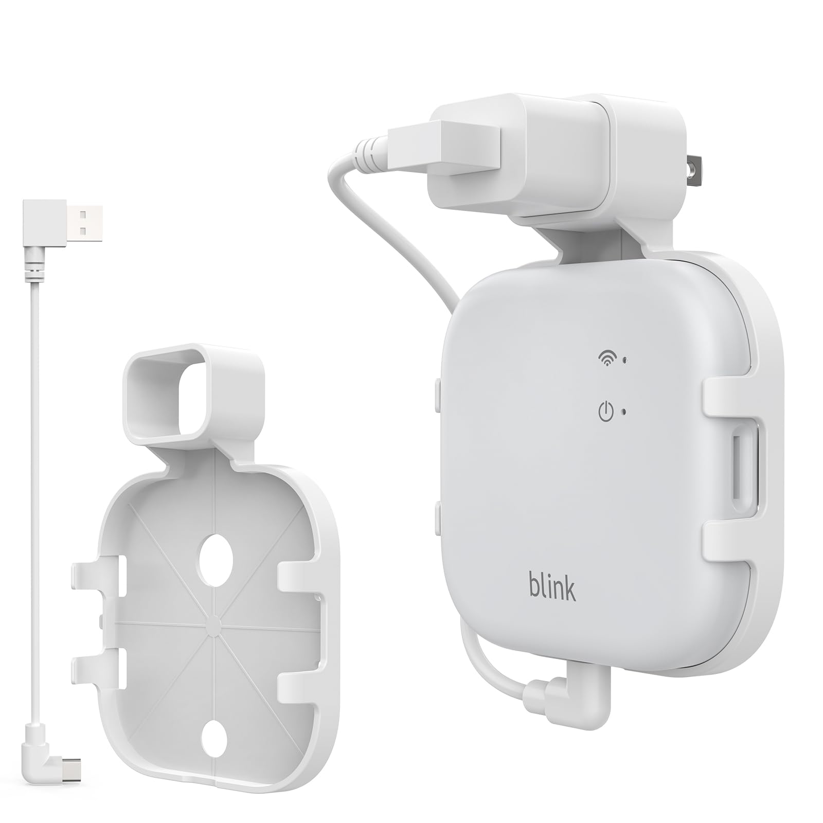 Huafly Wall Bracket for Blink Sync Module XR, with a Short Cable, Wall Holder for All-New Blink Sync Module XR fits Blink System, with No Messy Easy to Move, Save Space, Charging Plug is NOT Included