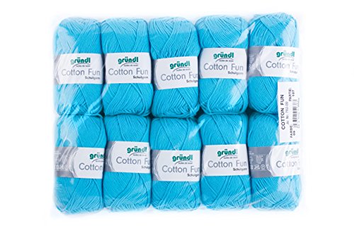 Gründl 762  09 Cotton Fun cotone, Cotone, Colore: Azzurro, 27,00 x 11,00 x 07,00 cm