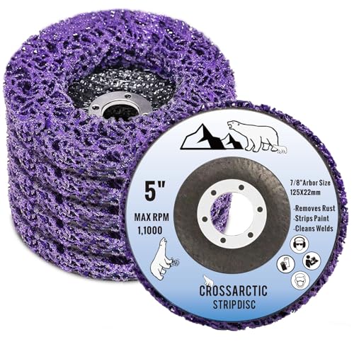 Rostio CSD Reinigungsscheibe Lila – 125 X 13 X 22,2 Mm Für Winkelschleifer, Materialschonend, Hohe Standzeit, Für Rost & Lack