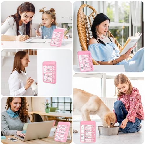 Image of Audab 2Pcs Dry Erase Chore Chart for Kids, Magnetic Checklist Board, My Chores Slider Chart to Do List Board, Routine Reward Chart Schedule Board Task Tracker for Home Refrigerator, Wall, Desk (Pink)