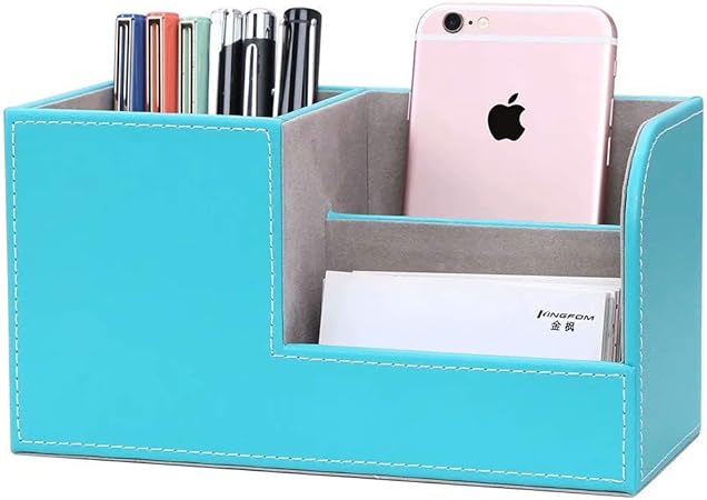 Amazon Lilan Puレザー 卓上収納ボックス 卓上収納ケース デスク収納ボックス 文具収納ボックス 鉛筆スタンド ペン立て おしゃれ 青 ペン立て 文房具 オフィス用品 Amazon Lilan Puレザー 卓上収納ボックス 卓上収納ケース デスク収納ボックス 文具収納ボックス 鉛筆スタンド ペン立て おしゃれ 青 ペン立て 文房具 オフィス用品