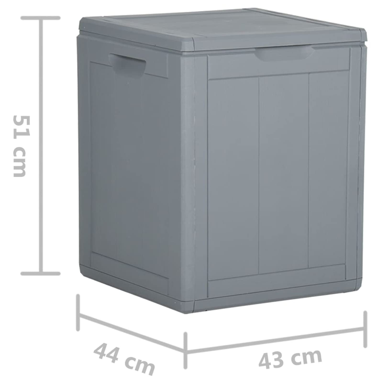 Baule da Giardino 90 L Grigio in Rattan PP,Baule da Giardino,Baule da Giardino per Esterno,Baule da Giardino Impermeabile-151233