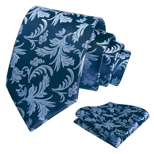 Image of Alizeal Mens 3 Pcs Long Sleeve Shirts Set | Pocket Square Necktie Perfect for Weddings Business Daily Wear