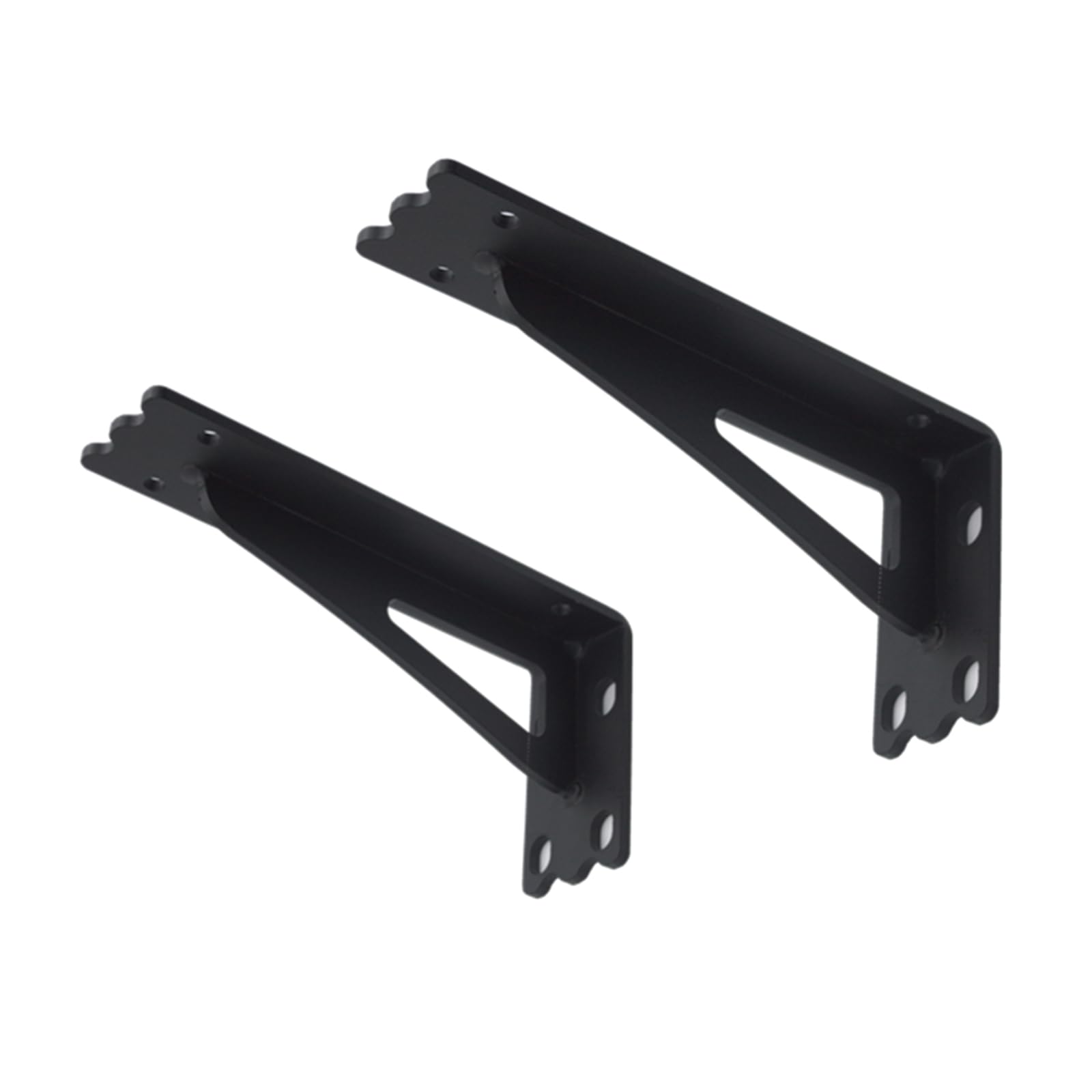 Confezione da 2 staffe per mensole galleggianti,Supporti triangolari Resistenti in Ferro,staffe di Supporto per mensole a Parete per riporre ed esporre Oggetti,con Viti,Nere (35 cm x 10