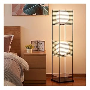 Indoor Vloerlamp met planken voor woonkamer staande leeslicht moderne dimbare woondecoratie display opslag metalen…