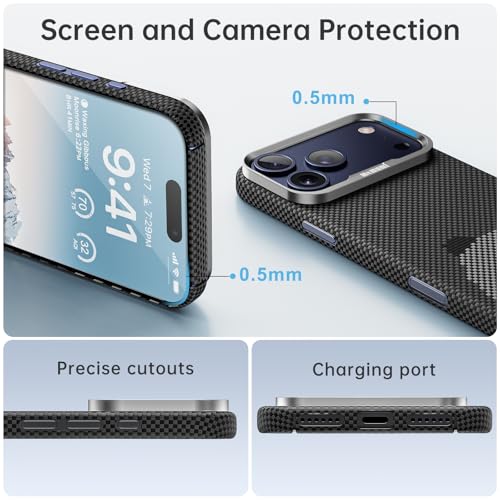 Coque Magnétique iPhone 17 Pro Max memumi étui carbone contre les chutes