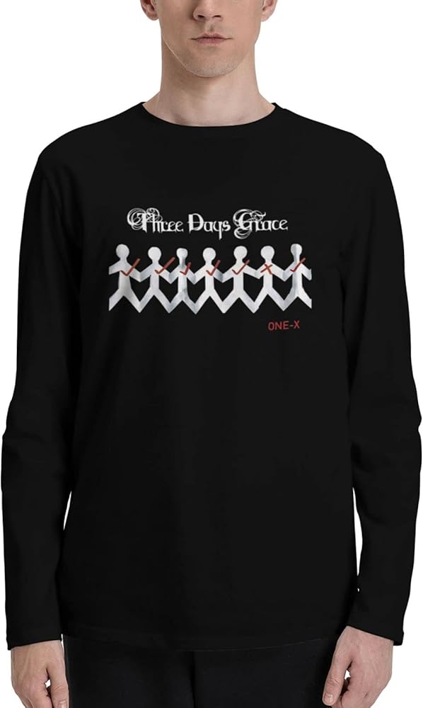 Amazon.com: Three Music Days Grace Band One-X Men's Long Sleeve T
