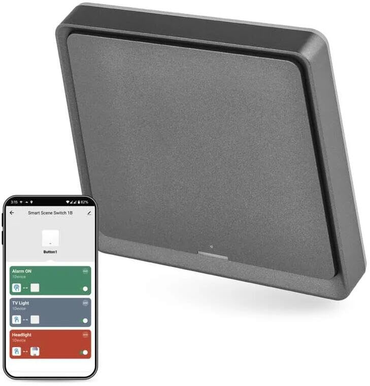 EMOS GoSmart - Interruttore per scenari portatile Smart Home con indicatore LED e app - ZigBee - funzionamento a batteria - 1 pulsante, 3 scene - controlla un numero illimitato di dispositivi