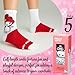 Hello Kitty Women Socks Pack of 5 Calf Length Character Socks Novelty Anime Kawaii Sock Set Kuromi Cinnamoroll Gifts for Her