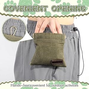 3 Pcs Dog Treat Pouch Hand Free Dog Treat Bags Training Pouch with Auto Closure and Metal Buckle Dog Walking Bag Dog Treat Holder Dog Snack Pouch Small Food Dispenser for Pet Puppy Travel