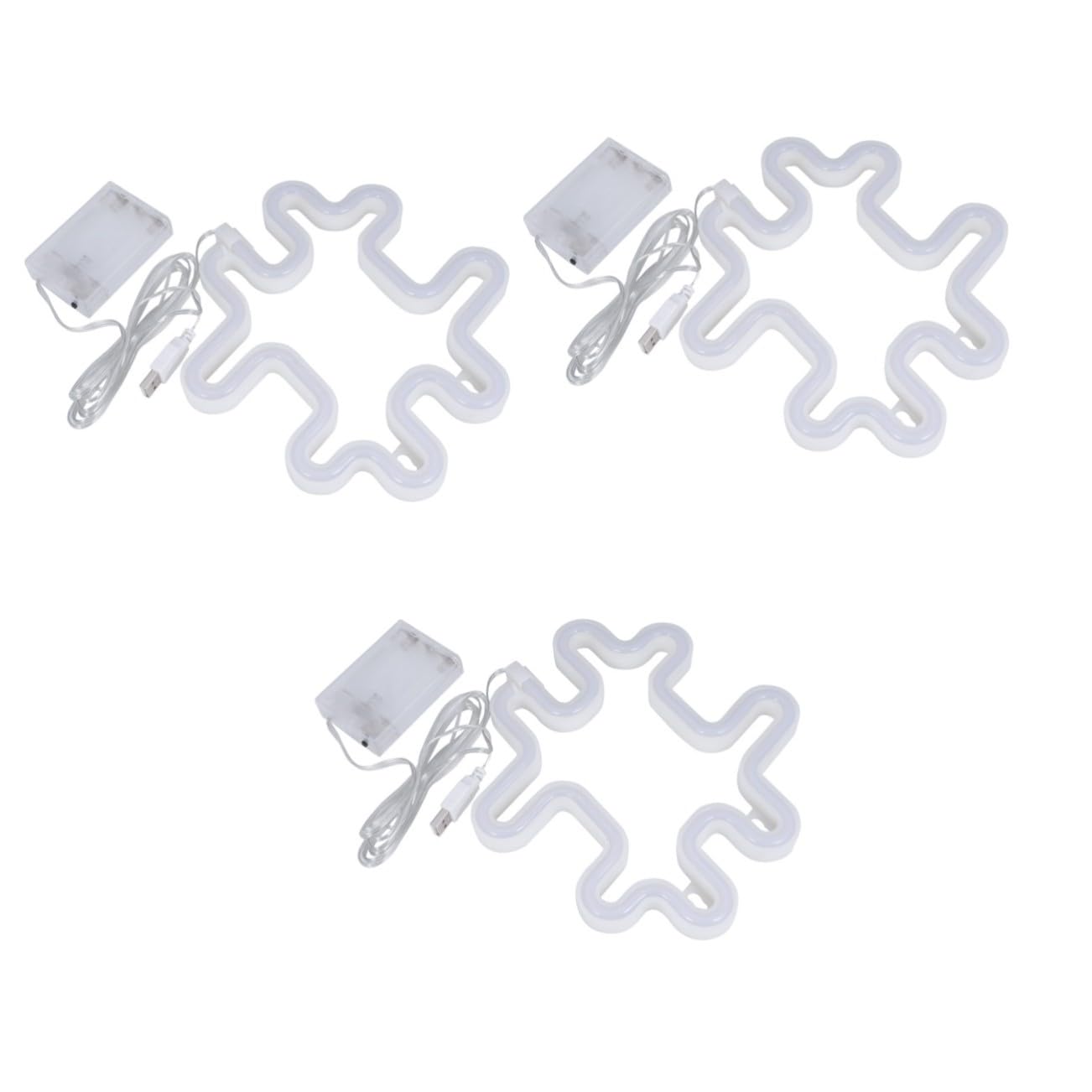 3 Piezas LED Neón Decorativo Luz de Colores para Fiesta Cumpleaños Propuesta Decoración Hogar sin Pilas Lámpara Cálida para Pared