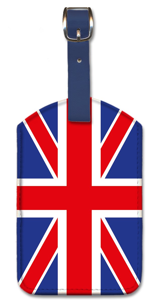 Pacifica Island Art Leatherette Luggage Baggage Tag - UK Flag