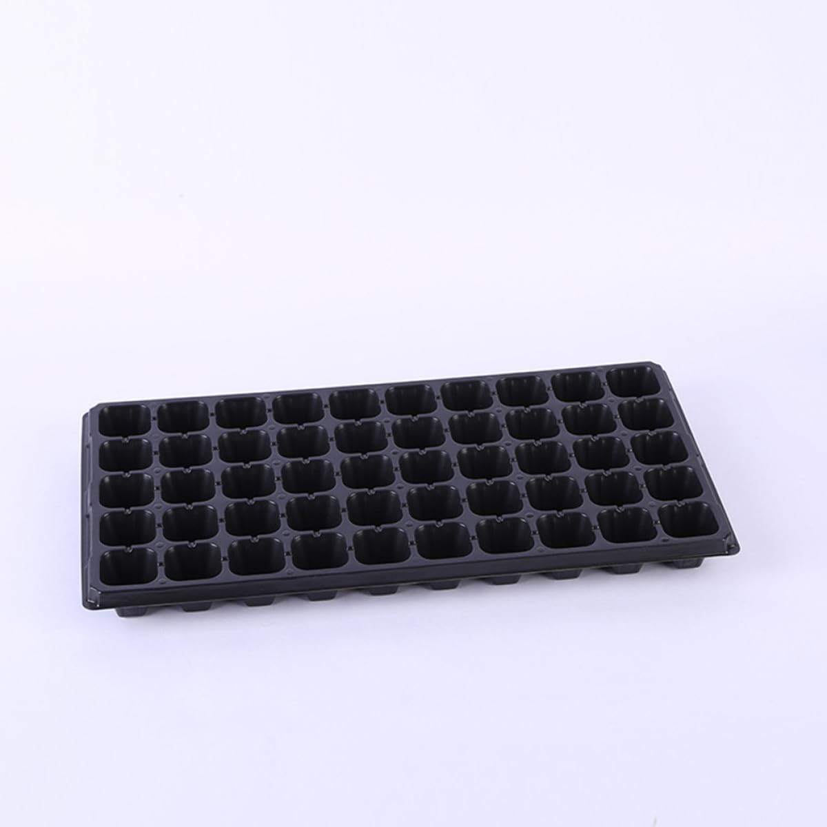 Homoyoyo 6 Bandejas de Germinación para Semillero, PVC Negro, 50 Cavidades, Múltiples Ranuras, para Plantas y Flores Pequeñas en Vivero y Cultivo