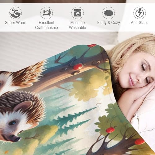 Couverture hérisson en flannel de qualité supérieure drap de lit 150x200