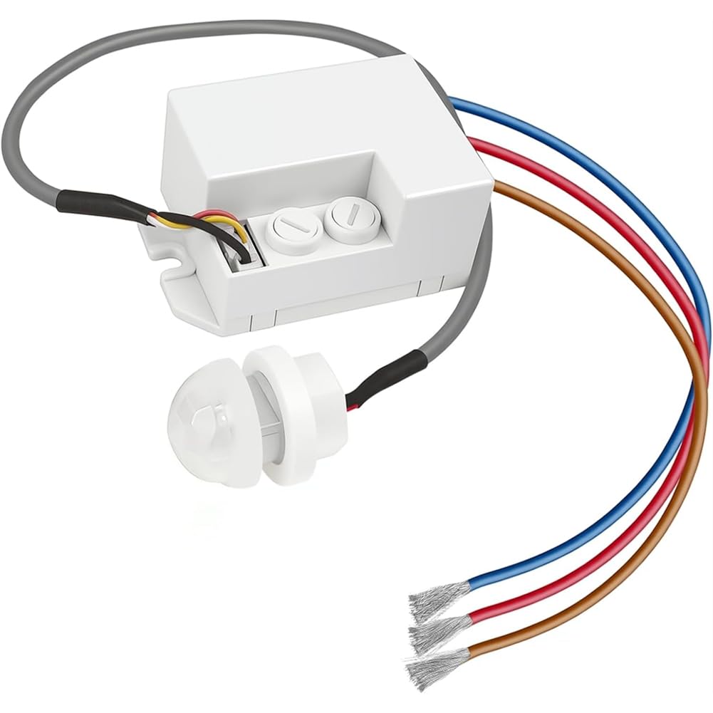 UDSKNV[KSL PIR Motion Sensor Switch with 120 Degree Infrared Body Detection for Ceiling Occupancy for Bathroom and Hallway