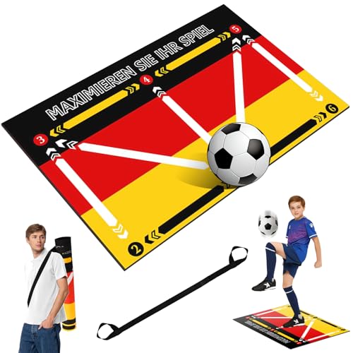 YAOZUP Tapis Foot Entraînement 60x90cm Tapis de Foot Antidérapant, Tapis d'Entraînement Football pour Contrôle de Ballon, Dribble, Tapis Foot Training pour...