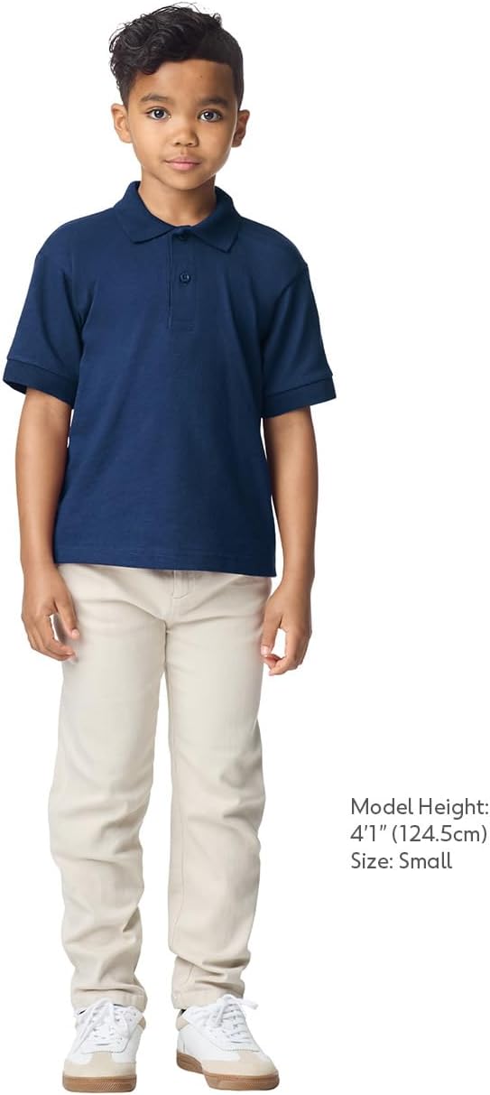 Gildan Unisex-Child DryBlend Short Sleeve Polo, Style G8800b, 3-Pack - Image 3