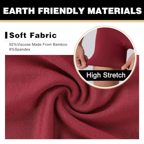 BAMBOO COOL Men's Ultra ComfortSoft Underwear, Moisture Wicking & Breathable No Ride Up Boxer Briefs with Fly, Multipack