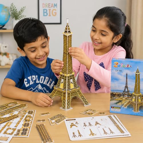 Image of Eiffel Tower 3D Puzzle Model, Paris Landmark Architecture, DIY Assembly Kit | LX-301