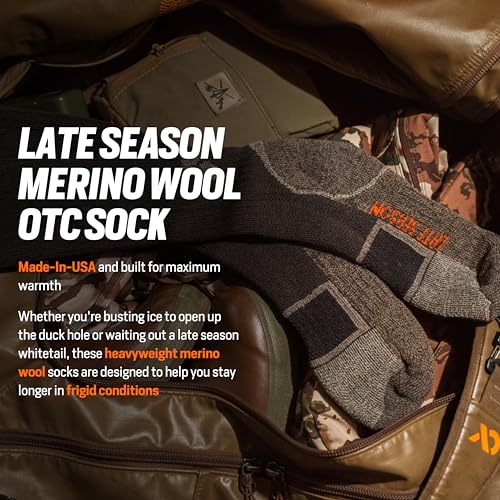 First Lite Late Season Merino Wool OTC Socks - Heavyweight Thermal Boot Socks for Cold Weather Hunting, Made in USA3