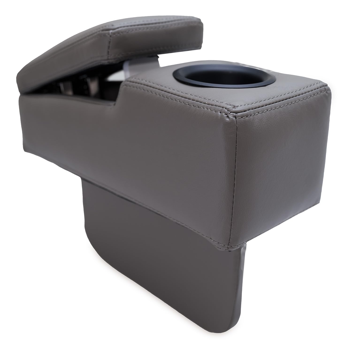 Octane Seating Removable Storage Arm for Couch | Smoke Gray Leather