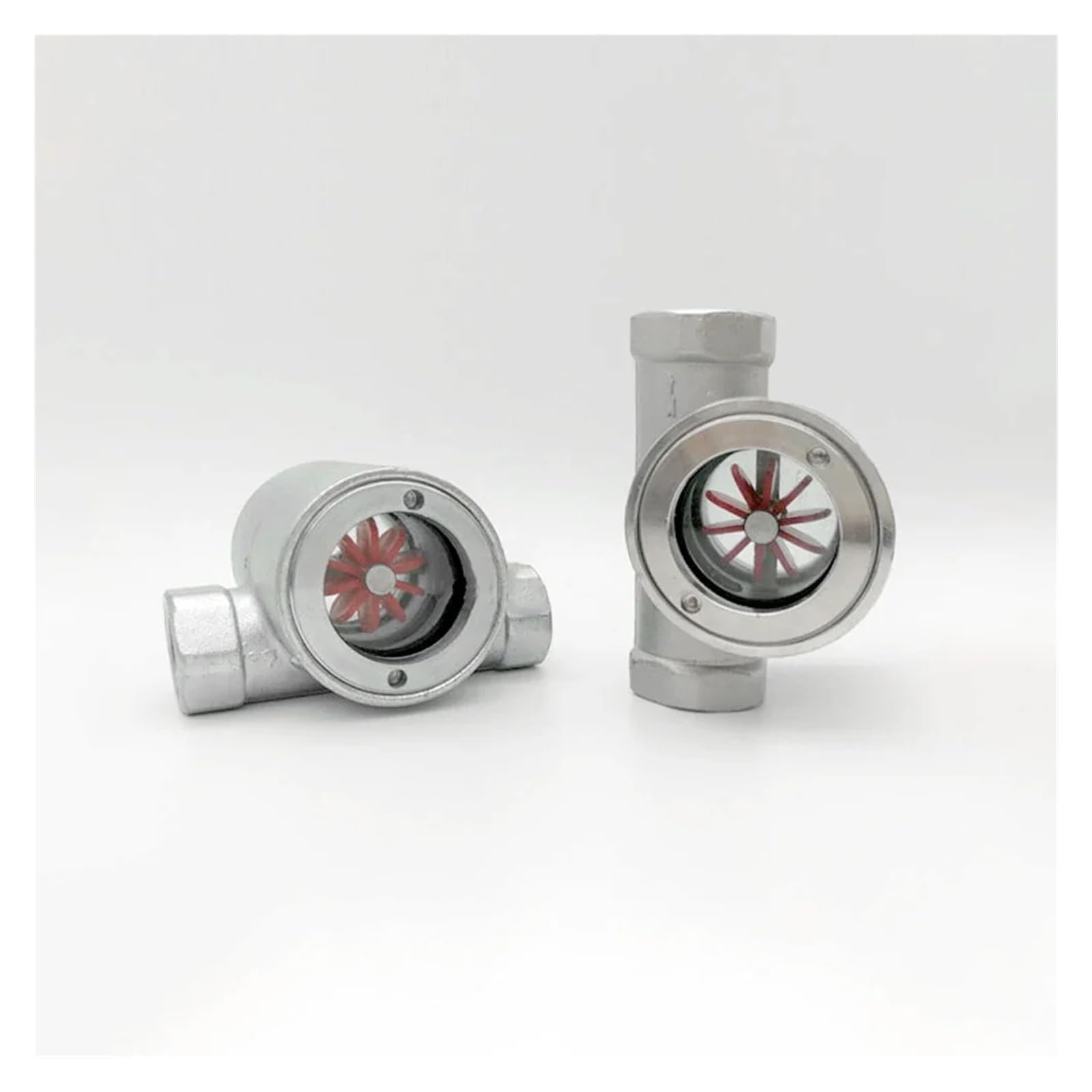 LIUCH 1/4 "3/8" 1/2 "3/4" 1 "1-1/2" 2 "BSPT hembra acero al carbono 201 304 316 indicador de flujo de mirilla de ventana inoxidable con impulsor(316 Stainless Steel,1/2")