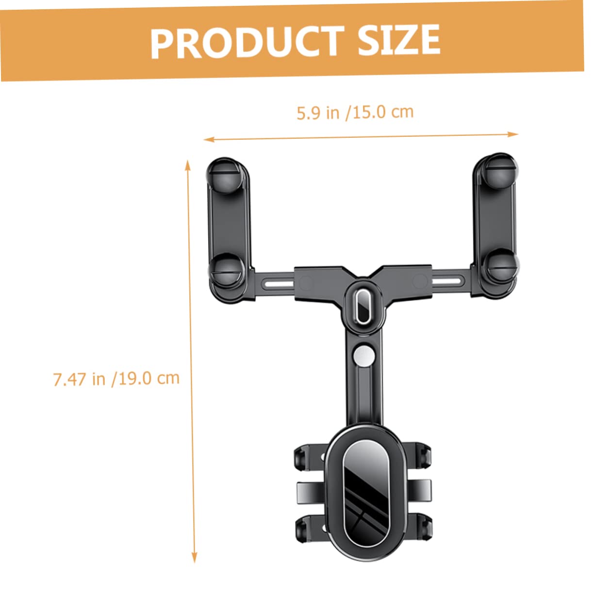 Homoyoyo Supporto Cellulare Specchietto Retrovisore Auto Nero, ABS
