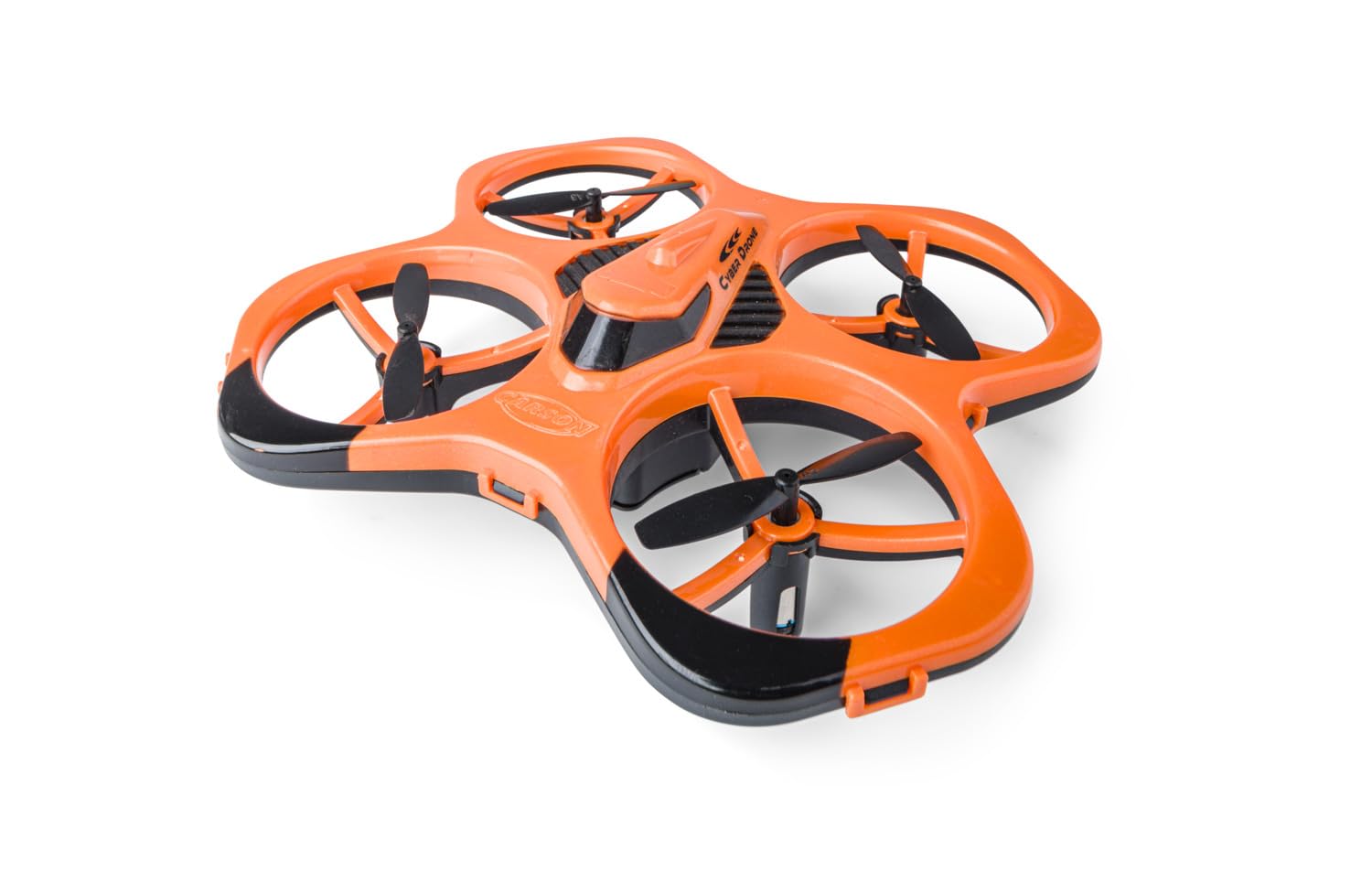 Carson Cyber Drone IR RTF – quadricottero RC con funzione Flip a 360°, modalità Headless, stabilizzazione giroscopica, illuminazione LED, drone radiocomandato, arancione