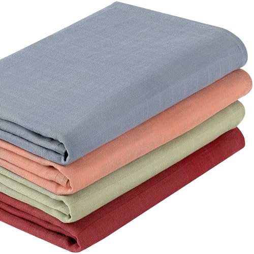 Image of Mama's Muslin Swaddle Blankets for Newborns - Ultra-Soft, Breathable, and Durable Receiving Blanket, 100% Cotton, Wrap for Boys and Girls, Baby Essentials, Registry & Gift (47"x47"- Pack of 4)