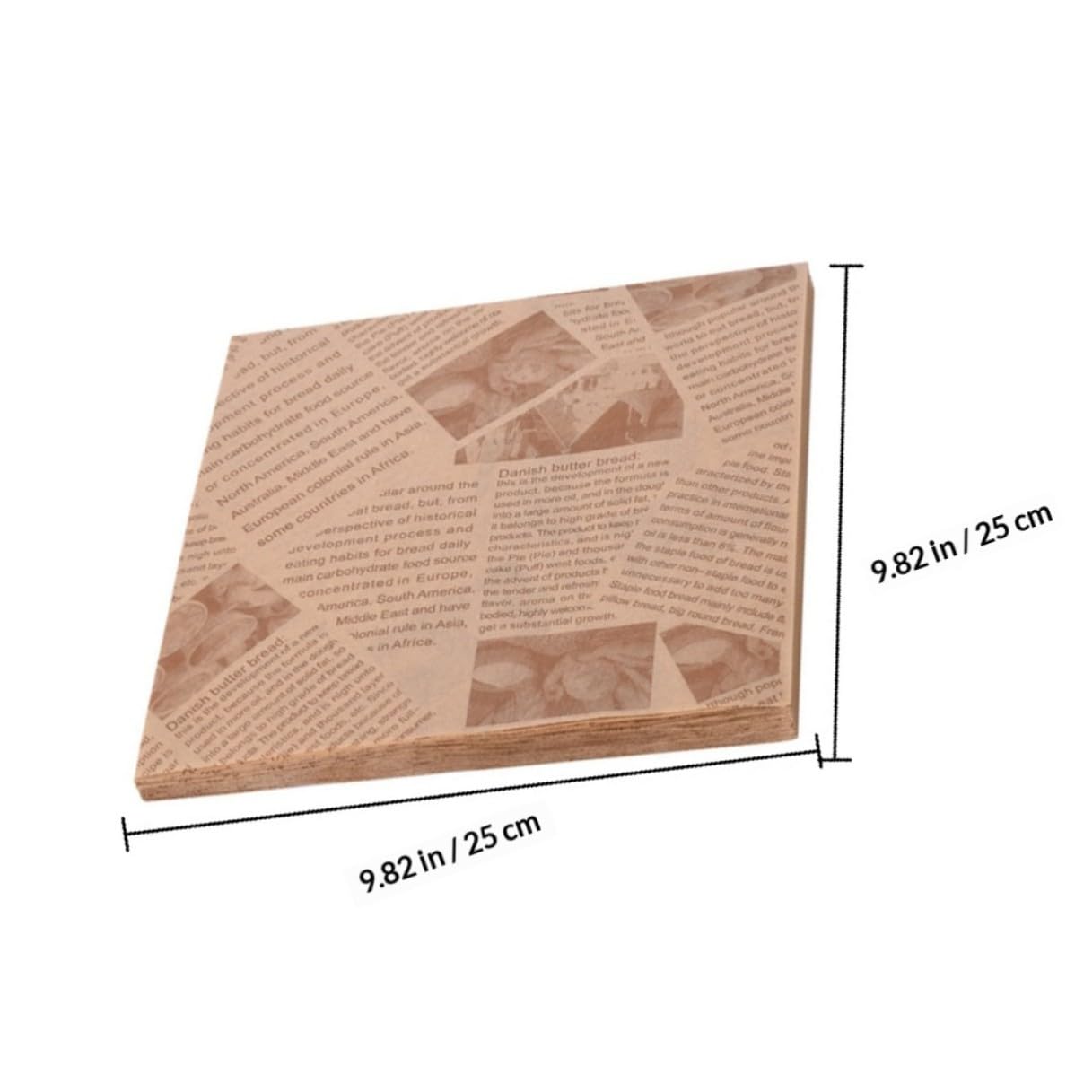 KICHOUSE 500 Piezas de Papel para Hornear Resistente al Aceite Absorción de Grasa y Material de Pulpa de Madera para Envolver Snacks y Sandwiches Hogar