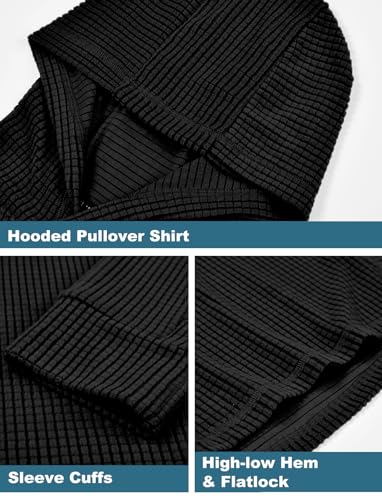 Zengjo Workout Hoodies for Men Lightweight Athletic Running Performance Pullover Hooded T-Shirts Long Sleeve Thermal4