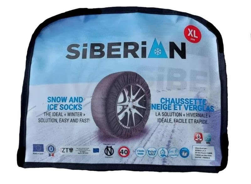 Chaussettes neige pour Voiture, SUV, 4x4 - SIBERIAN M Taille: 195/65-15