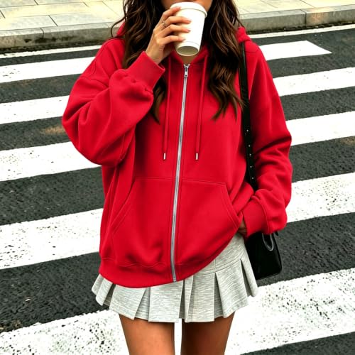 Zip Up Jackets for Women Orange Hoodie Zip Up Hoodie Long Sleeve Shirts | Long Sleeve Coats, Kangaroo Pocket, Holiday, Fall, Jackets, Soft Fabric, Vacation, Winter Going Out Travel Clothes - image 6