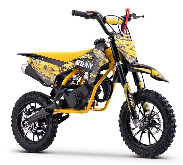 Minicross Infantil 49cc ROAN-CRF 10/10', Amarillo, Gasolina Mezcla