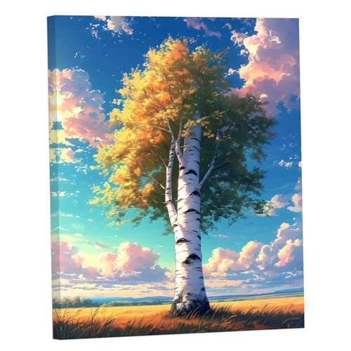 数字油絵風景 2025 Paint by Numbers 木大人初心者簡単手芸 DIY キットホーム オフィス装飾プレゼント 70x90cm Y#B403