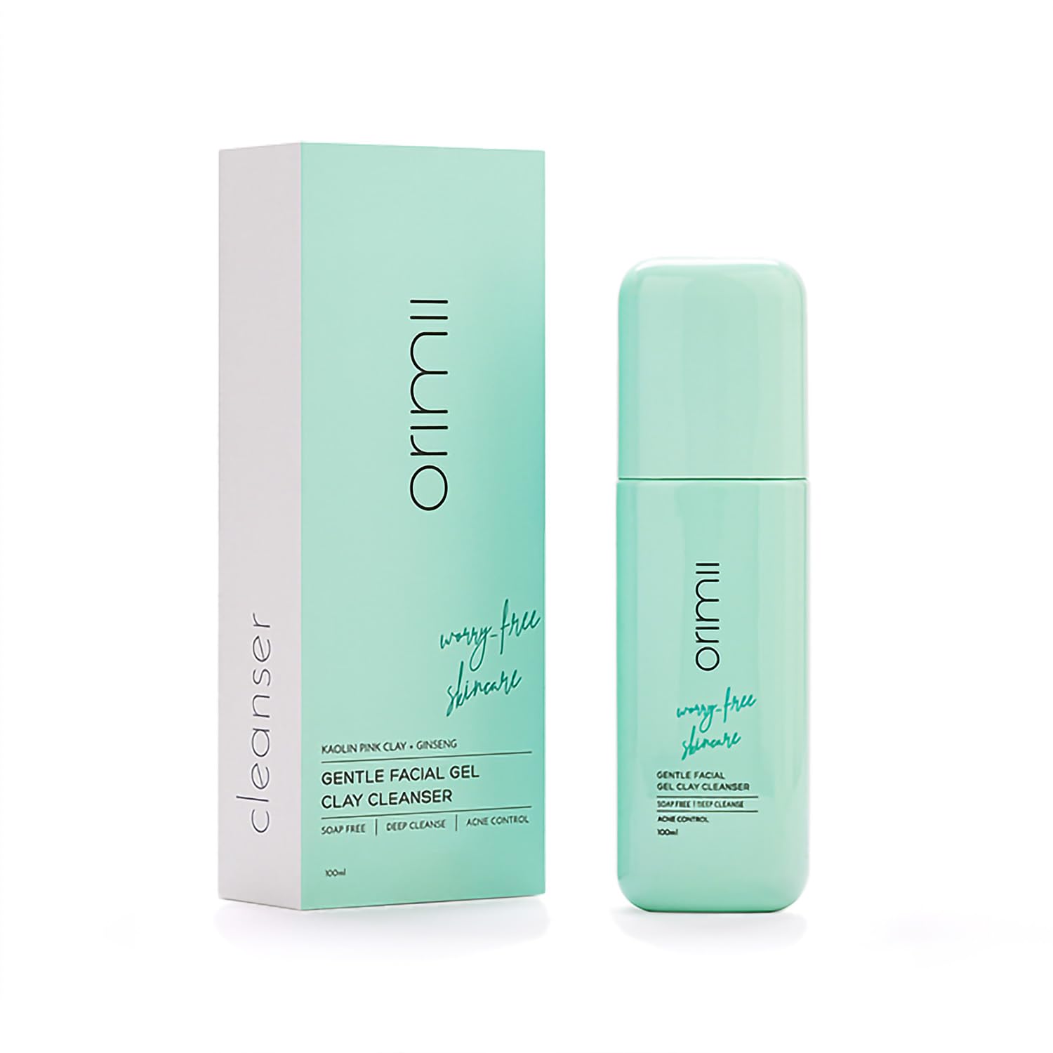 ORIMIISoap-Free Gentle Facial Cleanser | Kaolin Pink Clay Sweat Control Formula | Mild Face Wash for Sensitive Skin | Sweat Control Face Wash 100ml