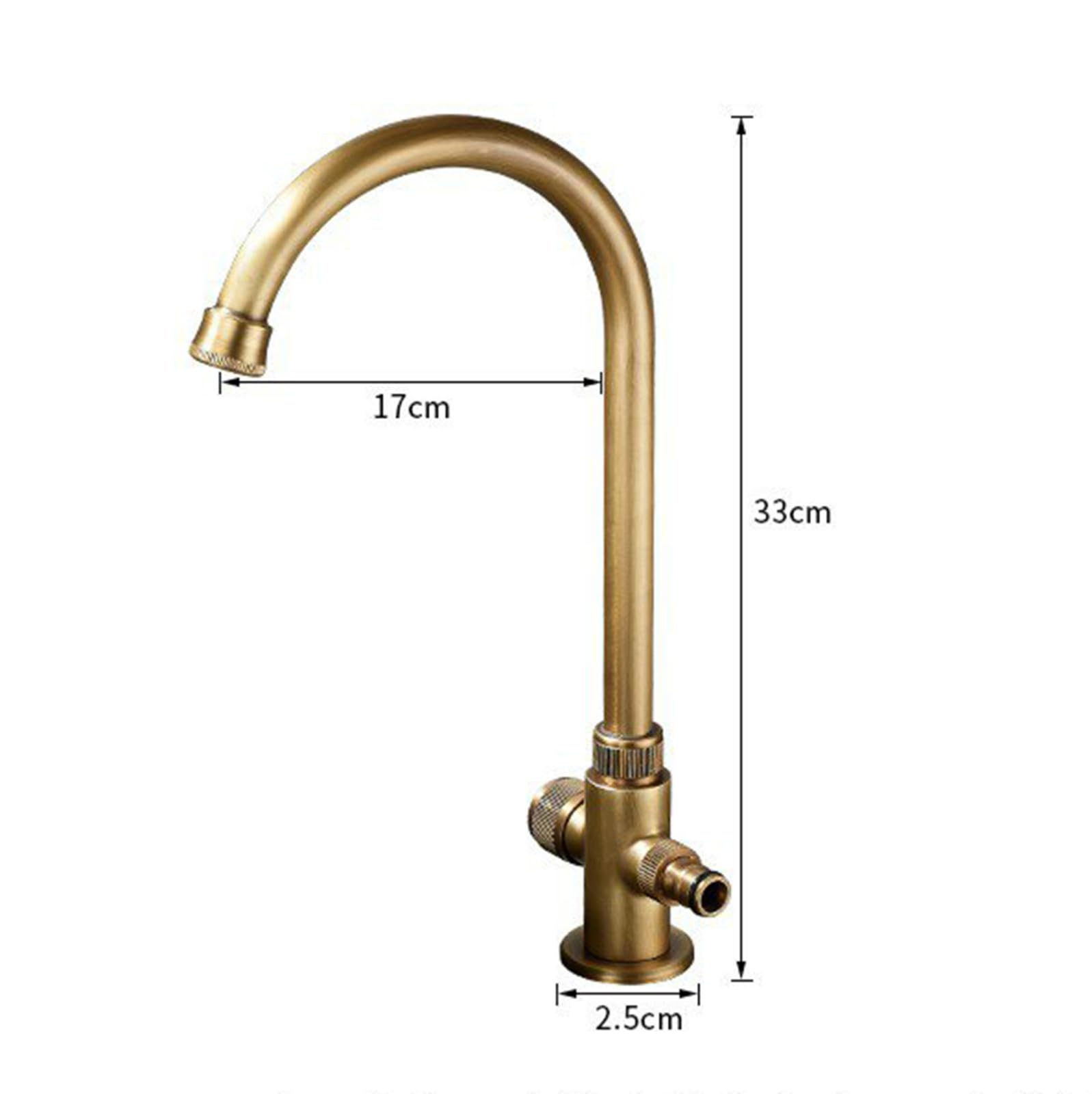 Grifo con Doble Salida De Agua para Lavadora Mezclador Lavabo De Latón Monomando Solo Agua Fría,Negro