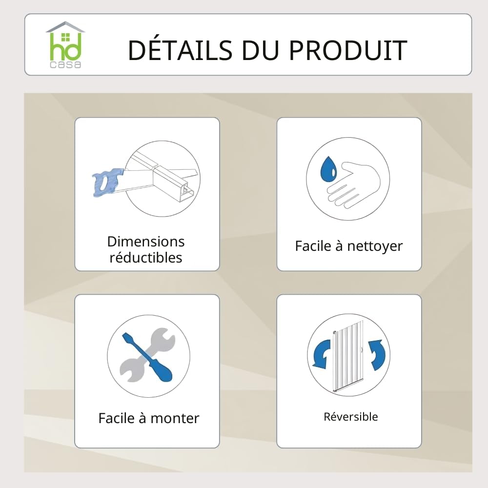 HDcasa Cabine de douche pliante en PVC, modèle Giada, porte extensible unique avec panneaux semi-transparents, ouverture latérale, gain place, blanche, fabriquée Italie, 100 cm