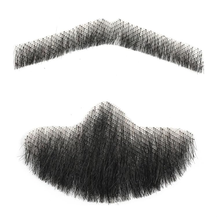 Ritzkart Fake Beard Realistic Human Hair Full Hand Tied Facial Hair Black False Beards Lace Invisible Fake Mustache for Entertainment Drama Party Movie Makeup (6 No.) (B0CWGVQRZ1) Amazon Price History, Amazon Price Tracker