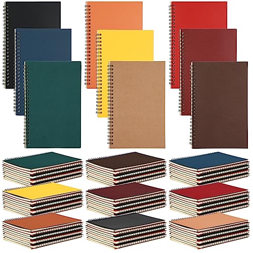 Image of Yahenda 72 Pcs Spiral Notebooks,1 Subject,Wide Ruled, Multi Color