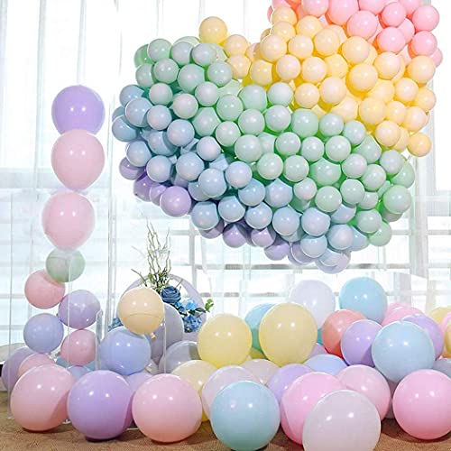Image of Toyshine 100 Pack Macaron Candy Colored Latex Balloons,12 Inch Rainbow Pastel Balloons Birthday, Valentines Day, Wedding Graduation, Baby & Bridal Events, Family Party Decorations