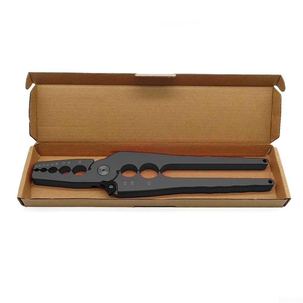 Pince de réparation pour tubes en cuivre CT-301 pour tuyaux de climatisation et de réfrigération - Alliage d'aluminium, outil de cintrage manuel de 7 tailles (/20,3 cm - 2,2 cm) (noir)