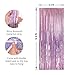 Crosize 7 Pack 3.3 x 9.9 ft Laser Pink Foil Fringe Backdrop Curtain, Streamer Backdrop Curtains, Streamers Birthday Party Decorations, Tinsel Curtain for Parties, Galentines Decor, Preppy, Photo Booth