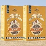 Teff Ancient Grain Hoops Bundle| Award Winning Honey Flavoured, whole grain Breakfast Cereal 350g| Gluten Free| Vegan, High Protein, Fibre, Vitamins & Minerals | Low GI & No Artificial Sugar x 2 Boxes